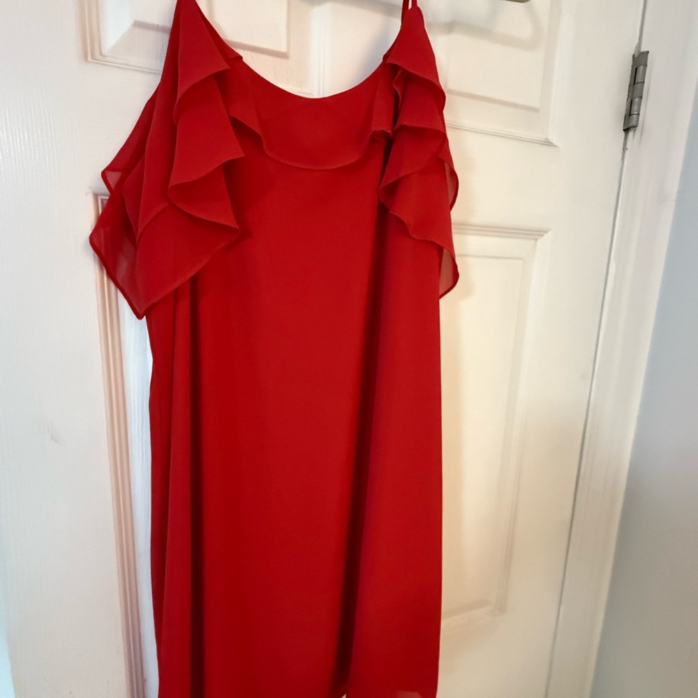 Red Ruffled Dress - Picture 2 of 2